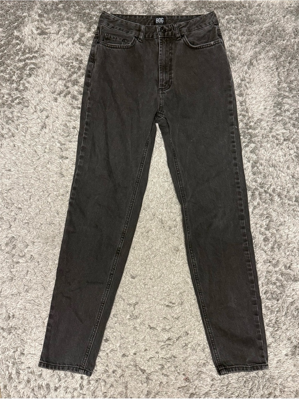 BDG urban outfitters Washed Black High-Rise mom Jeans waist 25